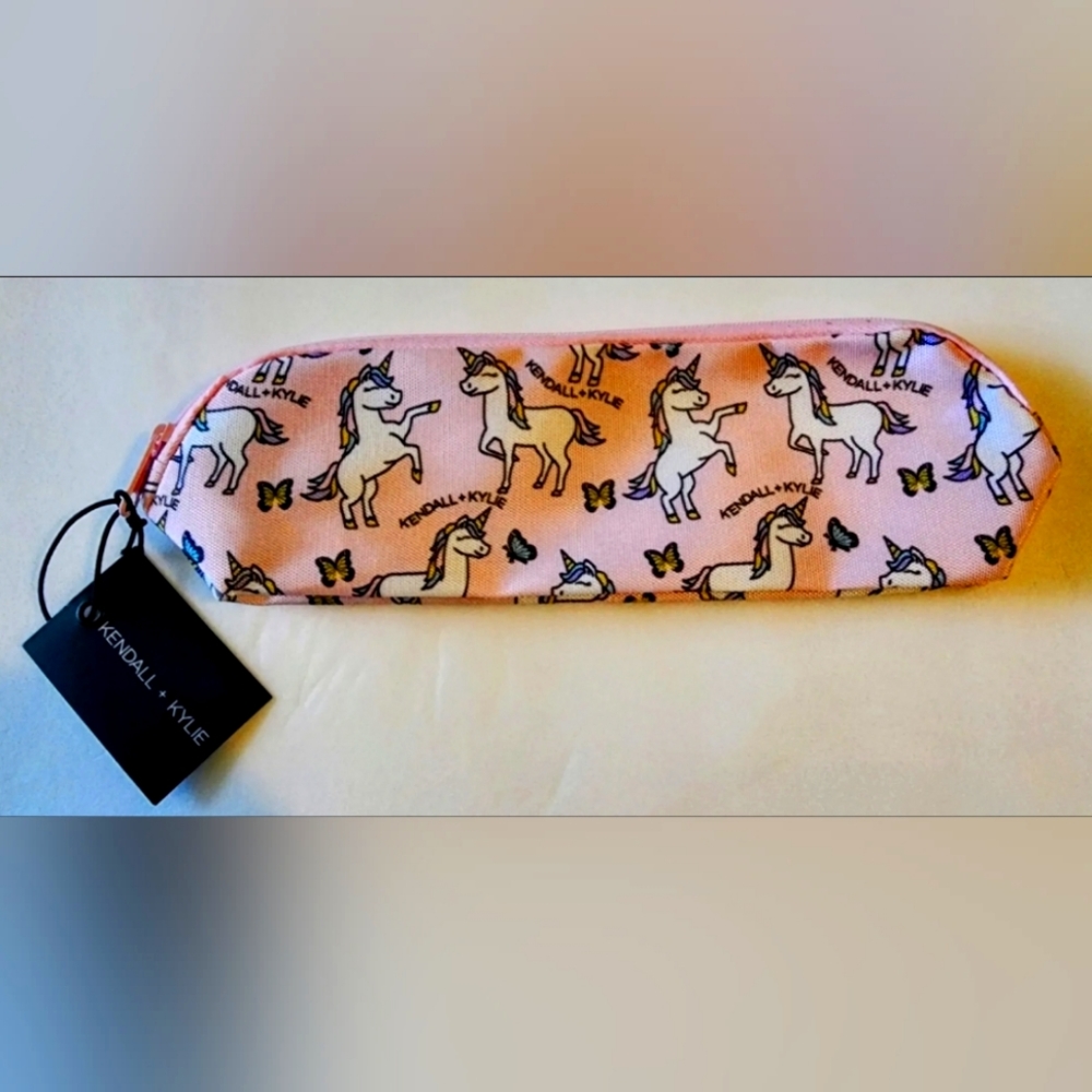 Kendall + Kylie Makeup Pouch Cosmetic Bag Multi Purpose Zipper Pouch - Unicorns